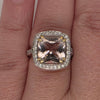 Charles Krypell 5ctw Pink Morganite & 1.16ctw Diamond In 18kt White Gold Ring