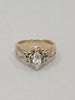 .5ctw Natural Marquises Cut Diamond ring In 14kt Gold With .33ctw Accent Diamonds
