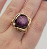 ~12-15ctw Natural Star Ruby Ring In 14kt Gold With Diamond Accents Weighing 15.88g Size 8