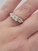 1.25ctw 3 Stone Natural Diamond Ring In 14kt White Gold .5ctw Center stone I1
