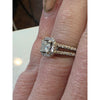 .5ctw Princess Cut Natural Diamond Ring With.3ctw Diamond Accents In 14kt White Gold  Size 6