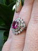 Stunning No Heat Natural Eye Clean 1.02ctw Ruby & 1.18ctw Diamond Ring In Platinum GIA Report Size 6