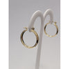 Beautiful 14kt Gold Hoop Earrings 24mm Wide 4.1g