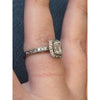 Natural Emerald Cut .9ctw Diamond (F/SI2) Ring In 14kt White Gold Size 6.75