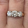 2.2ctw natural diamond 3 stone ring in 14kt gold