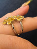 Natural 11.22ctw Yellow Sapphire Flower Ring With .24ctw Diamond accents In 18kt White Gold Size 5.75