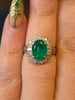 Natural Russian 3.36ctw Emerald Ring With GIA Report .6ctw Diamond Accents In Platinum