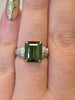 Natural 5.02ctw Tourmaline & .16ctw Diamond Ring In 7.8g Platinum Size 6.5