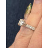 Natural 1ctw Cent Diamond (I1) With .5ctw Accents In 14kt White Gold  Ring Size 5.25