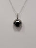 Black Diamond Pendant 1ctw With .15 White Diamond Accents On 14kt White Gold Chain