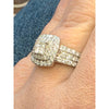 1ctw Natural Diamond Cluster (SI/I) Ring In 1kt White Gold Size 8.75