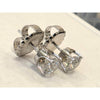 1.25ctw Natural Diamond (I1-2/H) Friction Back Earrings In 14kt White Gold