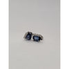 Natural Sapphire 2ctw & .75ctw Diamond Accents Earrings In 14kt White Gold
