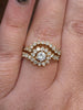 Natural .5ctw Diamond .2ctw center Diamond & .25 Accent Diamonds In 14kt Gold Ring Weighing 5.53g
