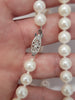 7mm Pearl Necklace 18in Long With 14kt White Gold Clasp