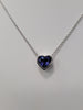 Heart Shaped 3ctw Tanzanite Pendant With 16-17in Chain In 18kt White Gold