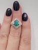 Natural Black 1.35ctw Opal With 1.02ctw Diamond (VS) Accents In Platinum Ring
