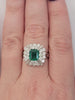 1.55ctw Columbian Emerald With 1.81 Diamond Accents In 8.2g Platinum