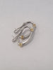 Two Tone 14kt Gold J Hook Lever Back Earring With .5ctw Natural Diamonds 22mm & 5.76g