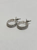 Screw Back Hoop Earrings 13.5mm Weighing 3.9g In 18kt White Gold With .5ctw In Diamonds