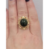 Natural Jade 14mm x 12mm In 14kt Gold Ring