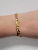 Figaro Bracelet In 10kt Gold Weighing 4g 8.25in Long Measuring 7.25mm