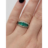 1ctw Emerald Ring With .3ctw Diamond Accents In 5.2g Of Platinum