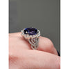 LeVian "Blueberry" 4.5 Ct  Oval Tanzanite & .75 Diamond (VS2/SI1) Ring In Platinum