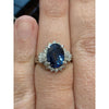 Natural Ceylon 4.14ctw Sapphire 10x7x6 Ring With .47ctw Diamond Accents In Platinum Weighing 7.97g Includes GIA Report