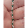 18kt Yellow Gold Tennis Bracelet With 3.29ctw Natural Emeralds & 2.11ctw In Diamonds (VS/E-F) Measuring 6.75in Weighing 11.88g