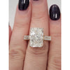 LAB 9.01ct Radiant Diamond (E/VVS2) Ring With 1.5ct Accents Diamonds Inculudes IGI Report