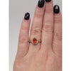 Beautiful 1ctw Fire Opal With .25 Diamond Halo Ring In 10kt Gold