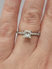 Princess Cut 1ctw Diamond (VS2/G) With .30ctw Accents In 14kt White Gold Eternity Setting Weighing 2.33g