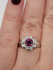 Natural 1ctw Ruby Ring With .54ctw Natural Diamond Accents In Platinum