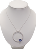 GIA Certified 5ctw Tanzanite On 1.05ctw Natural Diamond Pendant In 18kt White Gold With 18in White Gold Chain 9.61g Total Weight