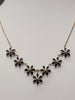 5.6ctw Sapphire Necklace Wth .25ctw Diamond Accents 14kt Gold Chain Can Adjust Fron 18in To 22in Weighs 11.4g