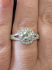 Natural 1.5ctw Diamond Ring With .33 Diamond Accents In 18kt White Gold Weighing 5.64g