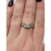 Natural Diamond Ring  .5 Center Stone (VS/F) With .15ct Accent Diamonds In 14kt White Gold Weighing 5.38g
