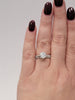 Natural Diamond Ring 1.53ct Center (SI1/E) With .30ctw In Accent Diamonds Has Matching Band With .25ct Diamonds In 18kt White Gold