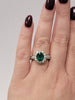 Natural 2ctw Oval Emerald & .62ctw Diamond Ring In Platinum Ring Weighs 11.44g