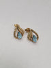 Vintage Pear Shape .5ctw Topaz Earrings In 14kt Gold With Friction Backs Weighs 1.12g