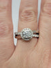 Natural .88ct Round Diamond (I1/E) Ring With .5ct Diamond Accents In 14kt White Gold