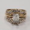 Naural .91ct Emerald Cut Center Diamond (SI1/G) With .50ct Enhancer Diamonds In 14kt Yellow Gold