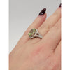 Green 2.59ctw Chrysoberyl Ring With .50ctw Diamonds Accents In 14kt White Gold