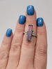Natural 3.6ctw Tourmaline Ring With.25ctw Diamond Accents In Platinum