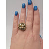 Vintage .5ctw Diamond Ring In 14kt Yellow Gold With Flower Designs