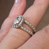.09ctw Natural Oval Diamond 1/4ctw Accents In 14kt White Gold