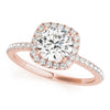 2 ct Center Lab Round  Diamond Set in a Halo 14kt yellow, White or Rose Gold Mount Of Your Choice