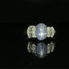 Estate Star Sapphire & Diamond In Platinum