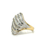 Estate 1 CTW Baguette Diamond Ring In Two Tone 18Kt Gold